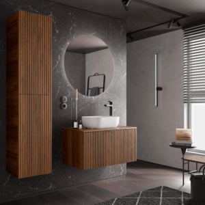Conjunto de baño Biba con 2 cajones y encimera para lavabo sobre encimera