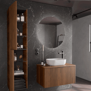 Conjunto de baño Biba con 2 cajones y encimera para lavabo sobre encimera - Imagen 3