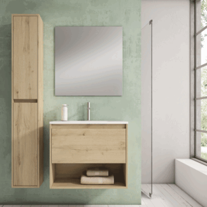 Columna de baño auxiliar 160 cm con puertas y cierre amortiguado - Imagen 5