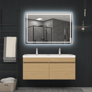 Espejo de baño Holanda cuadrado con luz LED frontal fría y antivaho - Imagen 2