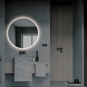 Espejo de baño Lisboa redondo retroiluminado con luz LED fría y antivaho - Imagen 2