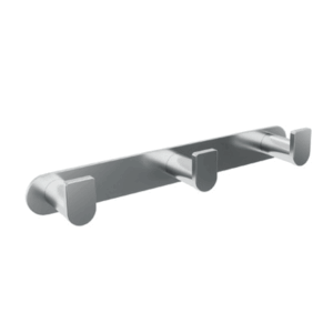 Percha triple de baño en acero inoxidable - Imagen 2