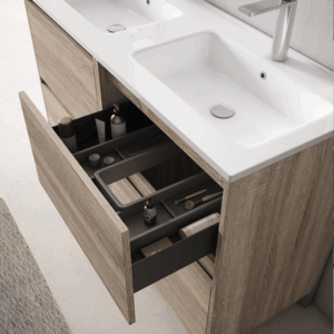 Mueble de baño Porto con patas y 2 cajones – lavabo incluido - Imagen 2