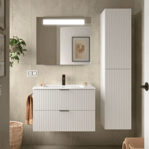 Conjunto de baño Biba con 2 cajones y lavabo porcelánico - Imagen 4