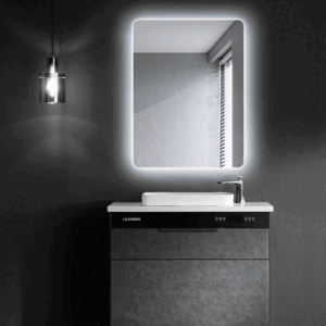 Espejo Dinamarca cuadrado retroiluminado con luz LED fría - Imagen 2