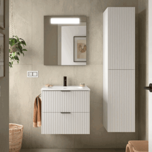 Conjunto de baño Biba con 2 cajones y lavabo porcelánico - Imagen 2