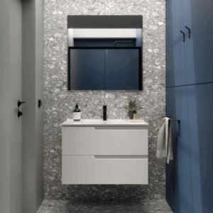 Conjunto de baño Vima suspendido con 2 cajones y lavabo de porcelana - Imagen 6