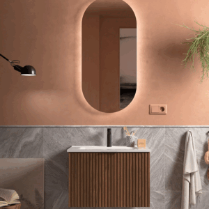 Mueble de baño Biba con un cajón y lavabo porcelánico - Imagen 2