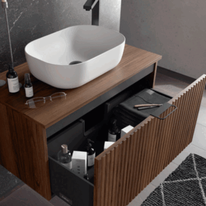 Mueble de baño Biba con un cajón y lavabo porcelánico - Imagen 3