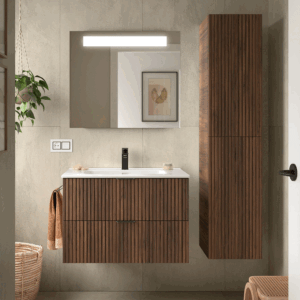 Conjunto de baño Biba con 2 cajones y lavabo porcelánico - Imagen 3