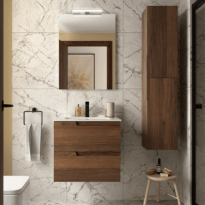 Conjunto de baño Vima suspendido con 2 cajones y lavabo de porcelana - Imagen 8
