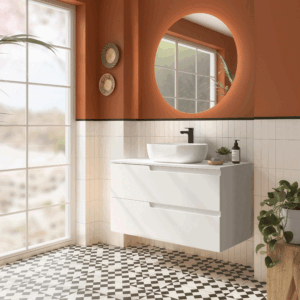 Conjunto de baño Vima suspendido con 2 cajones y encimera - Imagen 7