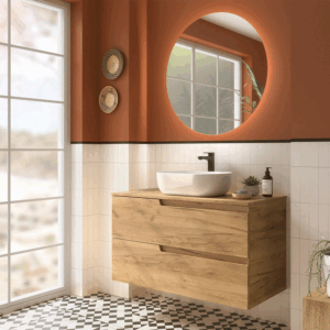 Conjunto de baño Vima suspendido con 2 cajones y encimera