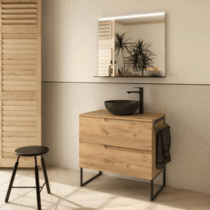 Conjunto de baño Vima suspendido con 2 cajones y encimera - Imagen 9