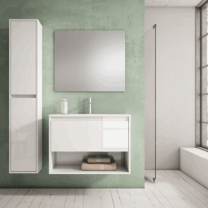Columna de baño auxiliar 160 cm con puertas y cierre amortiguado