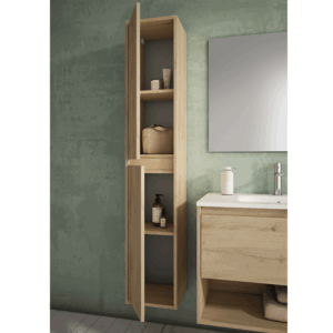 Columna de baño auxiliar 160 cm con puertas y cierre amortiguado - Imagen 6