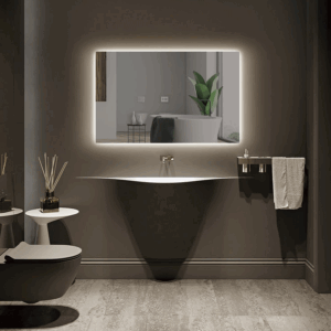 Espejo de baño Italia cuadrado retroiluminado con luz LED fría y antivaho
