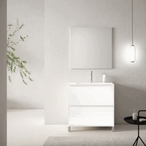Mueble de baño Porto con patas y 2 cajones – lavabo incluido - Imagen 3