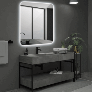 Espejo Dinamarca cuadrado retroiluminado con luz LED fría