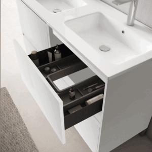 Mueble de baño Porto 4 cajones con patas y lavabo cerámico - Imagen 3