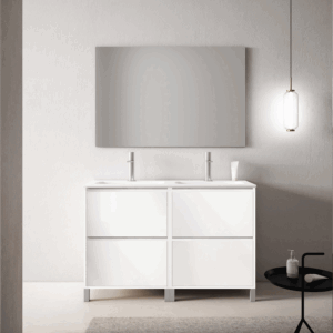 Mueble de baño Porto 4 cajones con patas y lavabo cerámico - Imagen 4