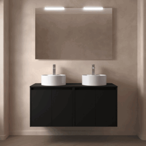 Mueble de baño suspendido Noja con tapa para lavabo sobre encimera - Imagen 4