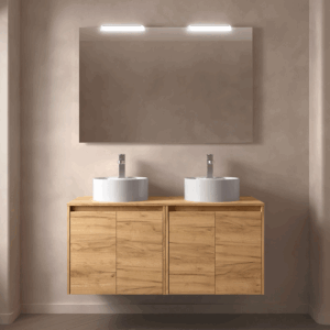 Mueble de baño suspendido Noja con tapa para lavabo sobre encimera - Imagen 5