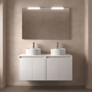 Mueble de baño suspendido Noja con tapa para lavabo sobre encimera - Imagen 7