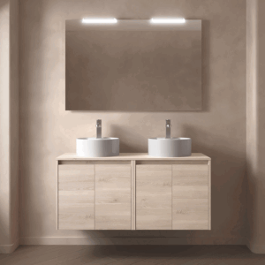 Mueble de baño suspendido Noja con tapa para lavabo sobre encimera - Imagen 8