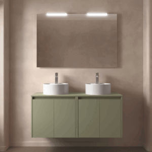 Mueble de baño suspendido Noja con tapa para lavabo sobre encimera - Imagen 9