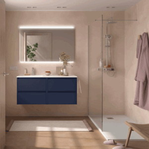 Mueble de baño de baño Noja 120 cm con 4 cajones y lavabo desplazado - Imagen 3