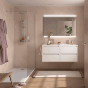 Mueble de baño de baño Noja 120 cm con 4 cajones y lavabo desplazado - Imagen 4