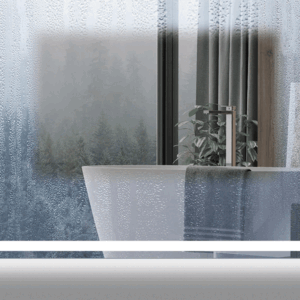Espejo de baño Grecia cuadrado con cantos redondeados y luz LED frontal fría - Imagen 4