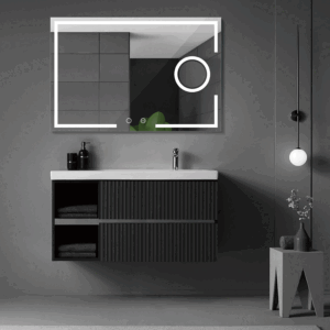 Espejo de baño Malta cuadrado con luz LED Triled y espejo aumento x5