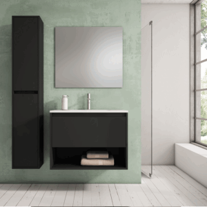 Columna de baño auxiliar 160 cm con puertas y cierre amortiguado - Imagen 3