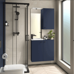 Conjunto de baño Marville con una puerta, lavabo micro de carga mineral y espejo incluido - Imagen 5
