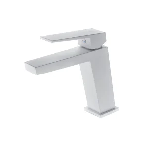 Grifo monomando lavabo serie Art, grifería baño moderna Imex, en blanco