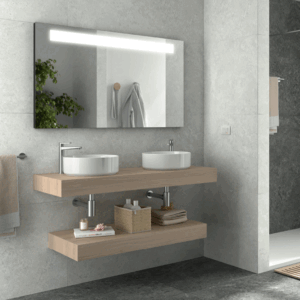 Mueble de baño Domus con encimera para lavabo sobre encimera - Imagen 4
