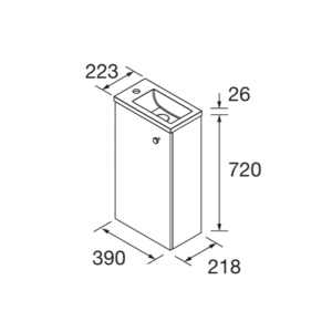 Conjunto de baño Marville con una puerta, lavabo micro de carga mineral y espejo incluido - Imagen 10