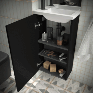 Conjunto de baño Marville con una puerta, lavabo micro de carga mineral y espejo incluido - Imagen 9