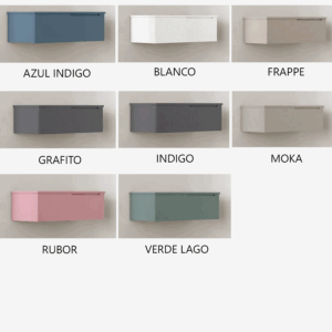 Composición de mueble de baño Chicago suspendido 60 o 120 cm con cajones y tapa lacada - Imagen 13