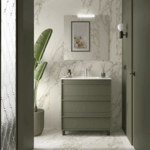 Mueble de baño Attila con 3 cajones y patas a suelo con gran capacidad de almacenamiento - Imagen 6
