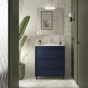 Mueble de baño Attila con 3 cajones y patas a suelo con gran capacidad de almacenamiento - Imagen 7