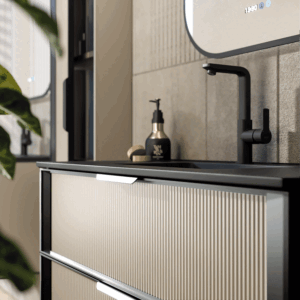 Mueble de baño suspendido Bellagio con lavabo de porcelana en acabado Argilla - Imagen 2