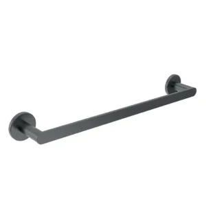 Toallero de baño Practic de 40/50 cm en acero inoxidable, en gris oscuro