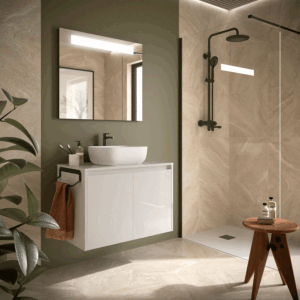 Mueble de baño suspendido Noja con tapa para lavabo sobre encimera - Imagen 3