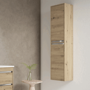Columna de baño auxiliar suspendida 150 cm – almacenamiento para baño - Imagen 2