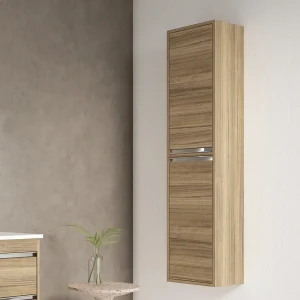 Columna de baño auxiliar suspendida 150 cm – almacenamiento para baño, ambientado en baño, vista 3