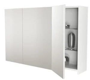 Camerino Córcega tres puertas (tríptico orientable), abierto con el interior visible