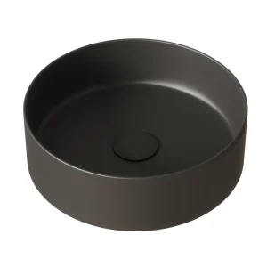 Lavabo cerámico Dana para muebles de baño sobre encimera, en negro